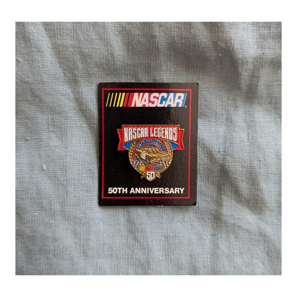 Vintage NWT NASCAR Legends 50th Anniversary Pinback Pin